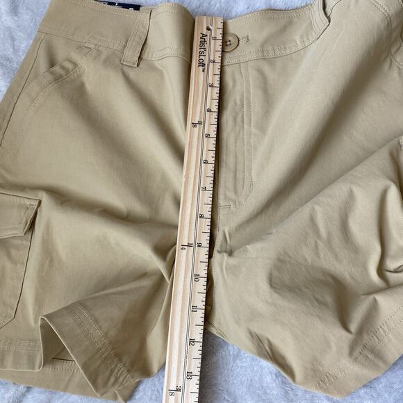 Eddie Bauer Cargo Shorts Women Size‎ 12 14 Khaki Camping Hiking Athletic NWT - Picture 15 of 16